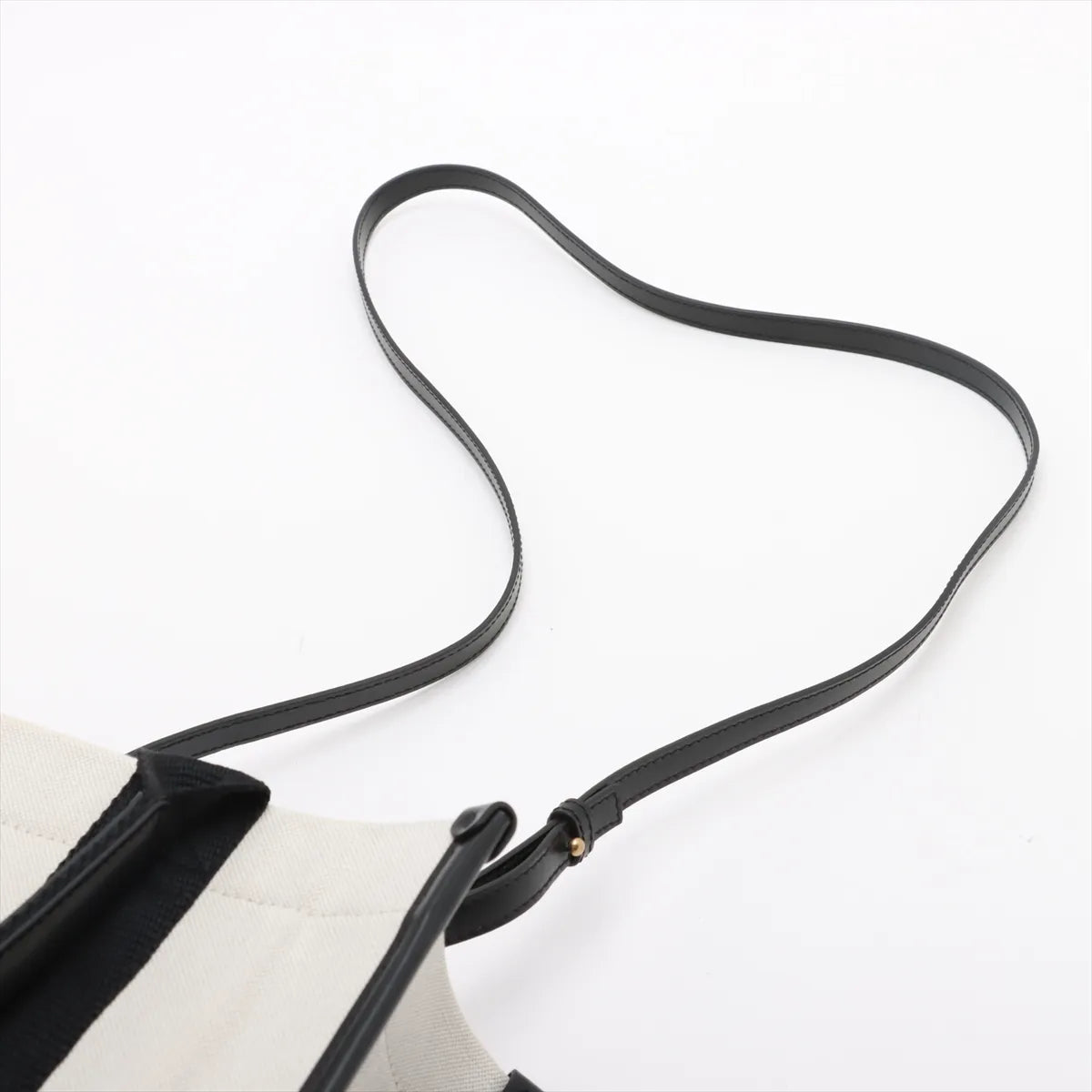 Balenciaga Hardware Canvas Leather Two-Way Tote Bag White x Black