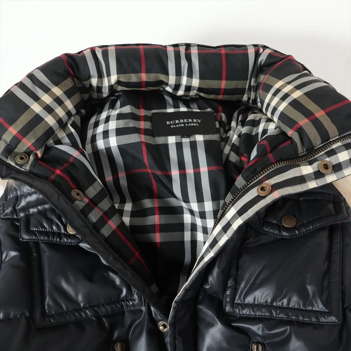 Burberry Black Label Polyester Down Jacket Black