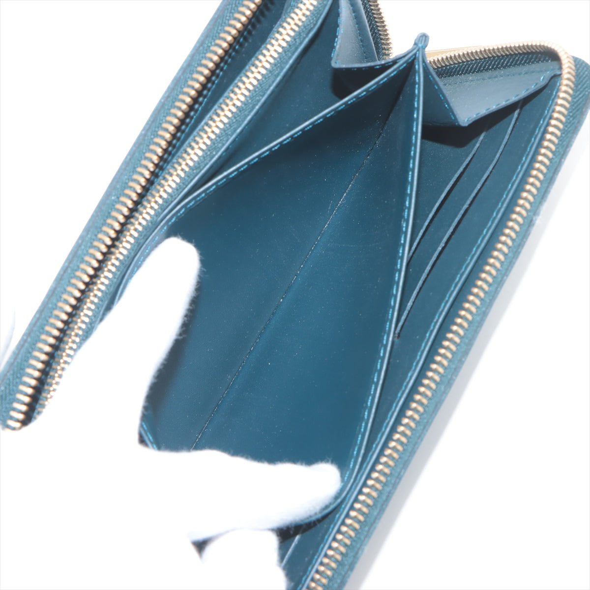 Designer Louis Vuitton Monogram Vernis Zippy Wallet Bleu Nuit