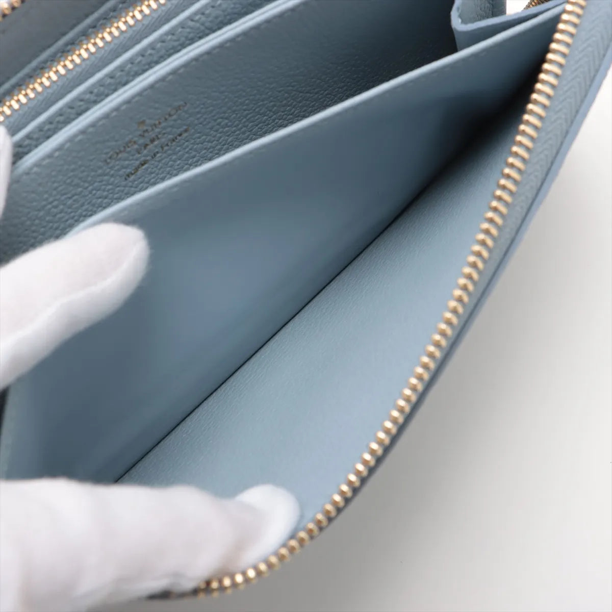 Louis Vuitton Monogram Empreinte Zippy Wallet Washed Blue
