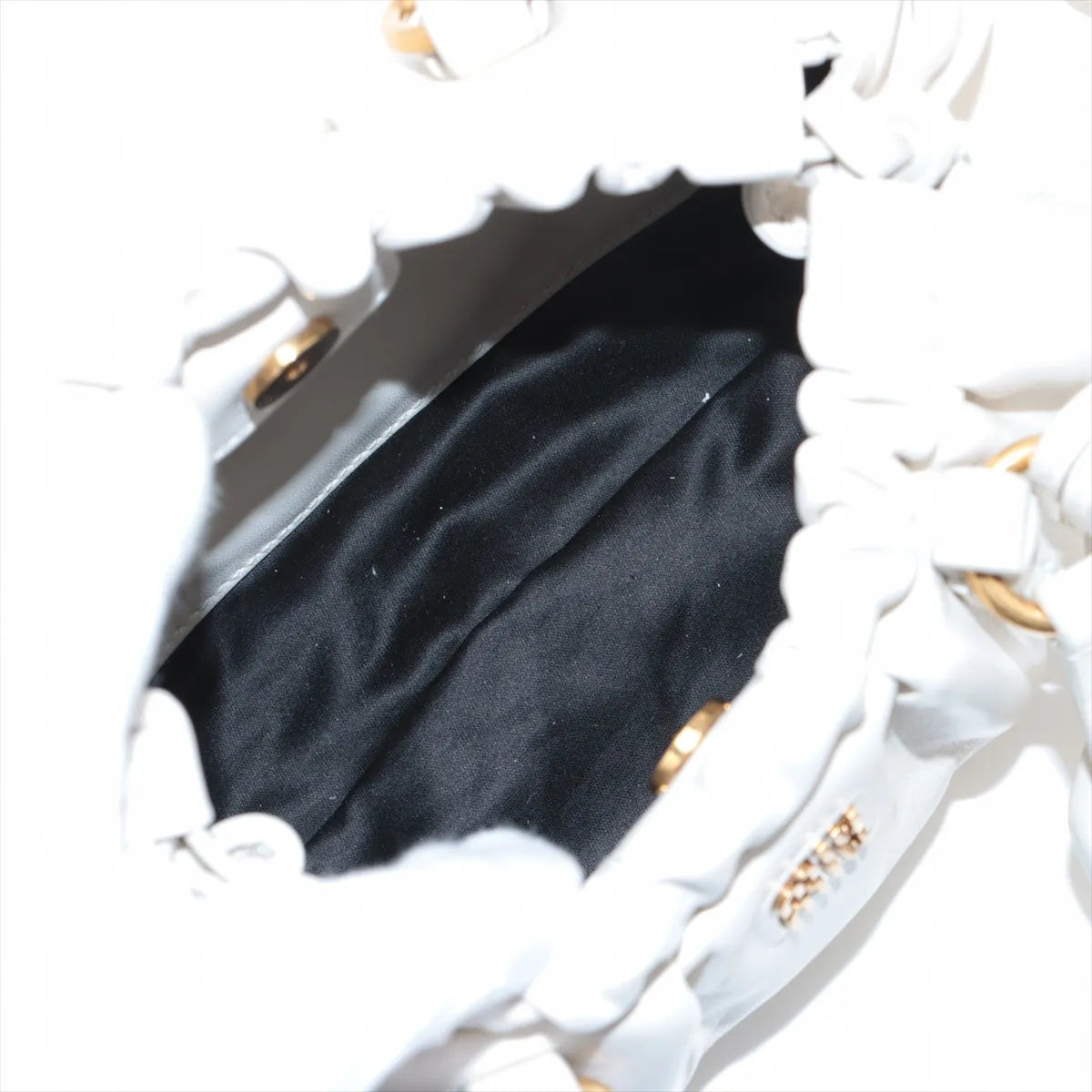 Miu Miu Joie Leather Shoulder Bag White