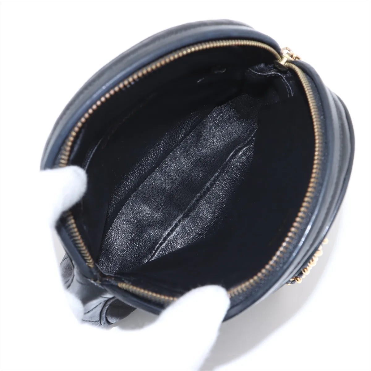 Chanel Matelasse Lambskin Chain Handbag Black