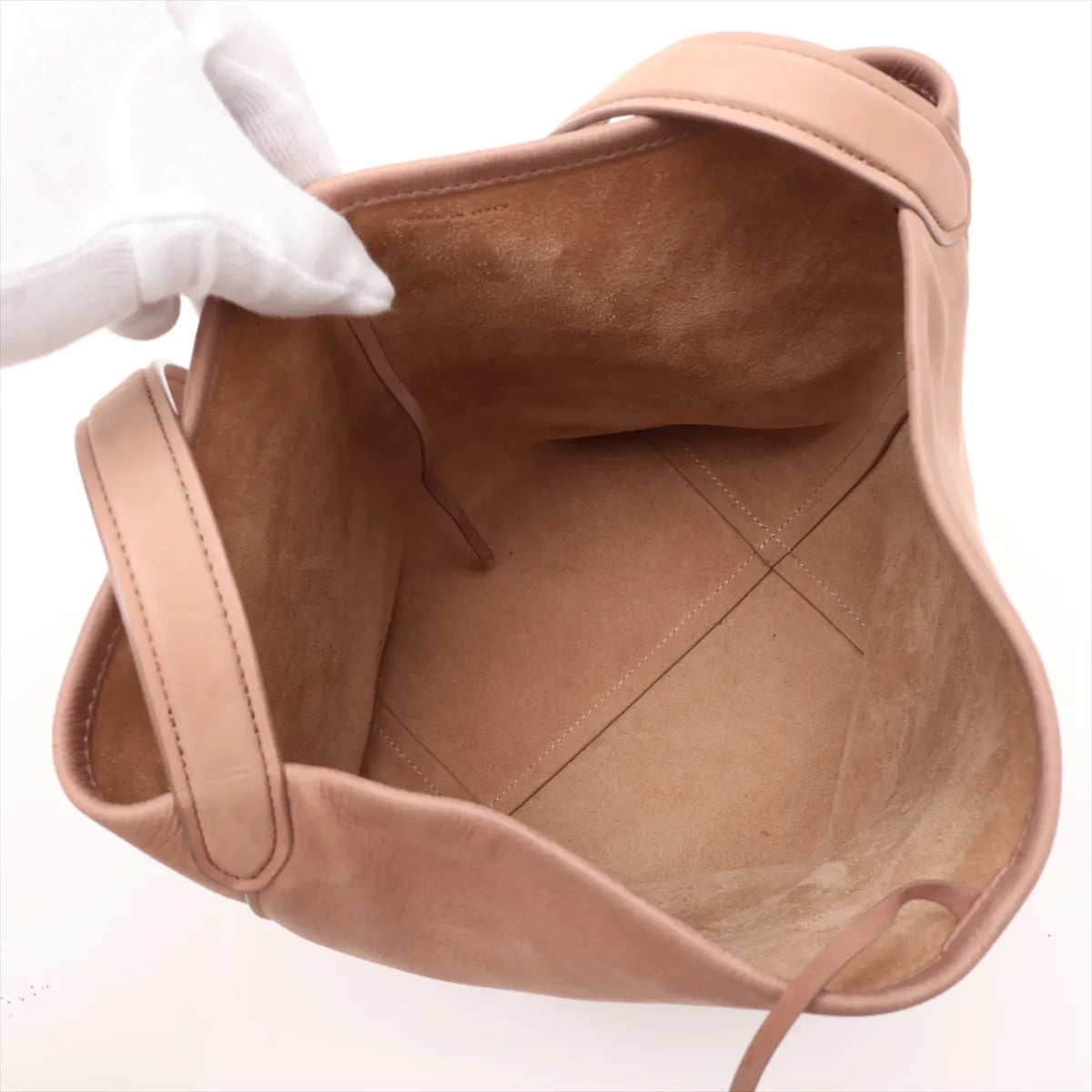 The Row Park Leather Medium Tote Shoulder Bag Brown