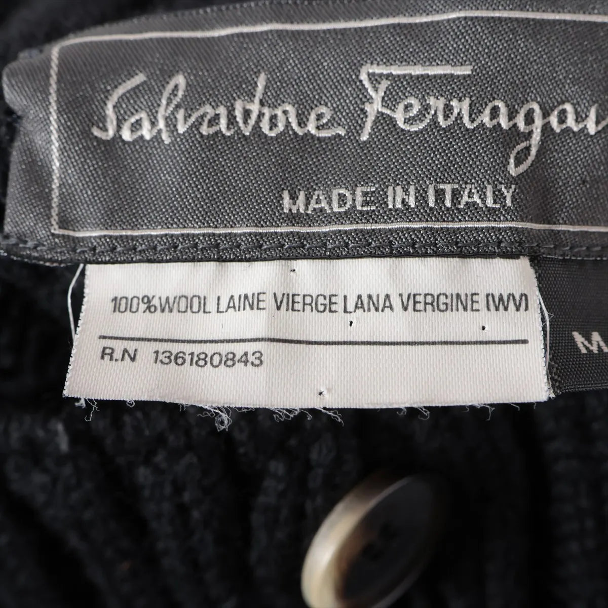 Ferragamo Wool Knit Turtle Neck Black