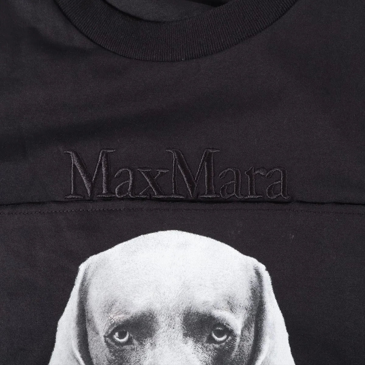 Max Mara Mm Dog Cotton T-shirt Black