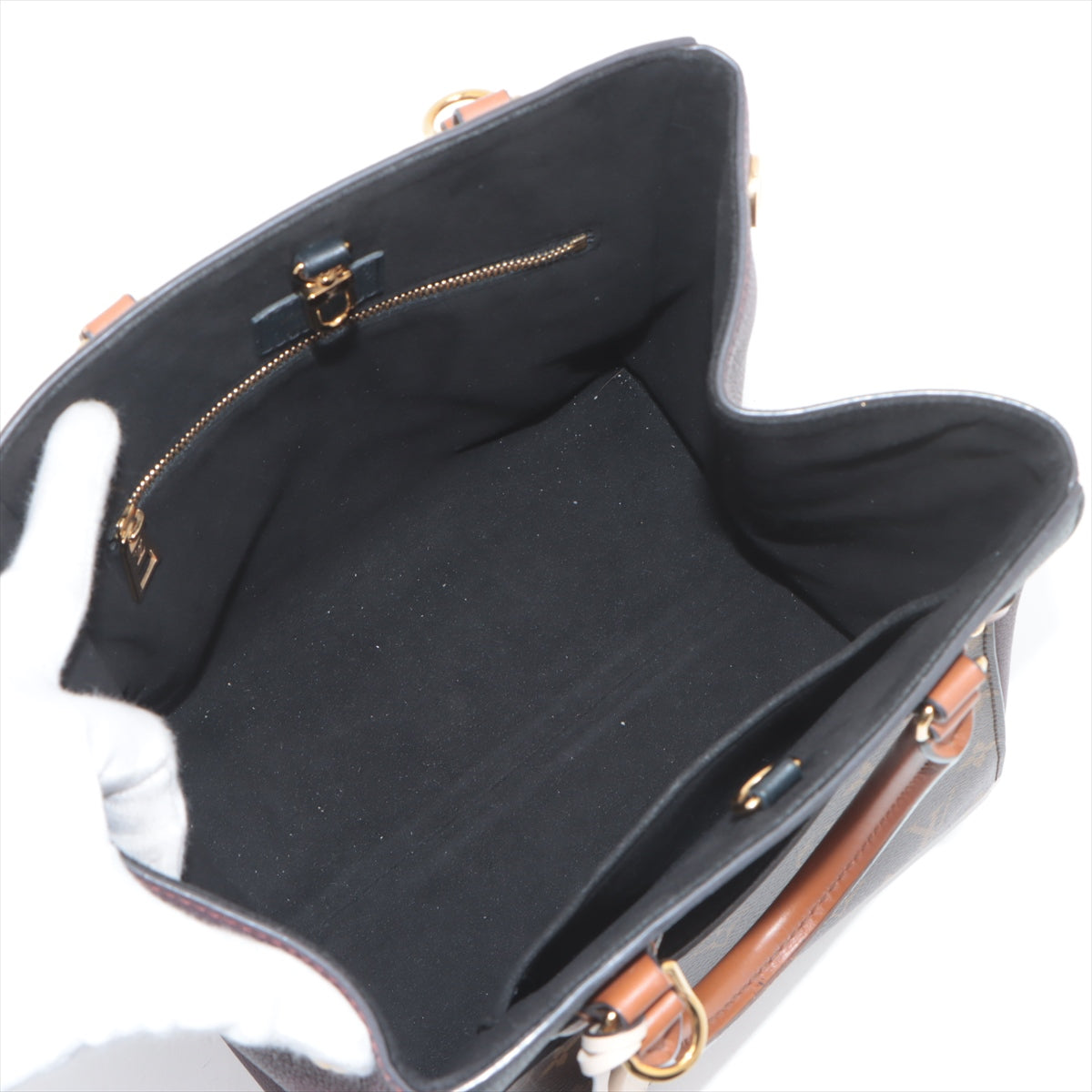 Louis Vuitton Monogram Calfskin Fold Tote MM Brown x Black * PREORDER *
