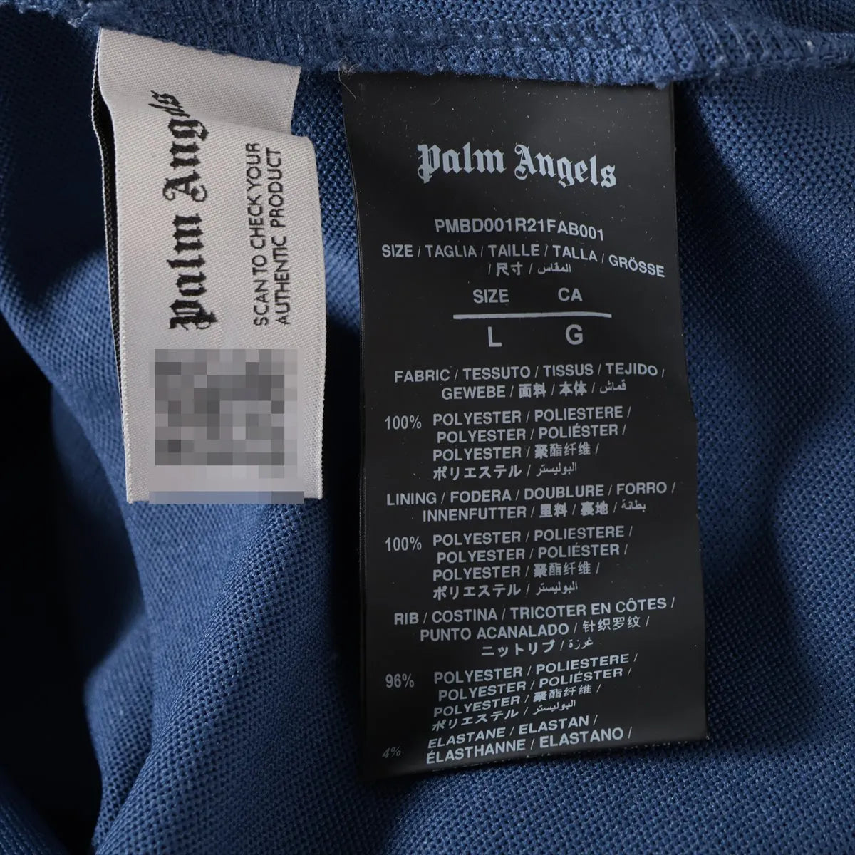 Palm Angels Polyester Track Jacket Navy Blue