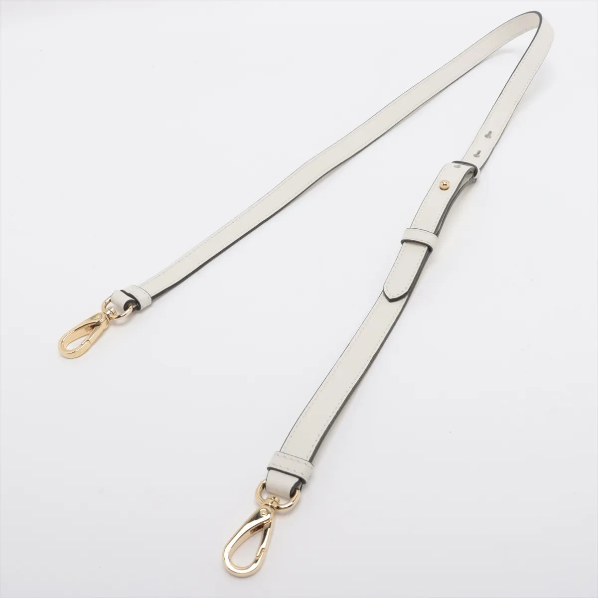 Prada Buckle Belt Studs Two-Way Shoulder Bag White