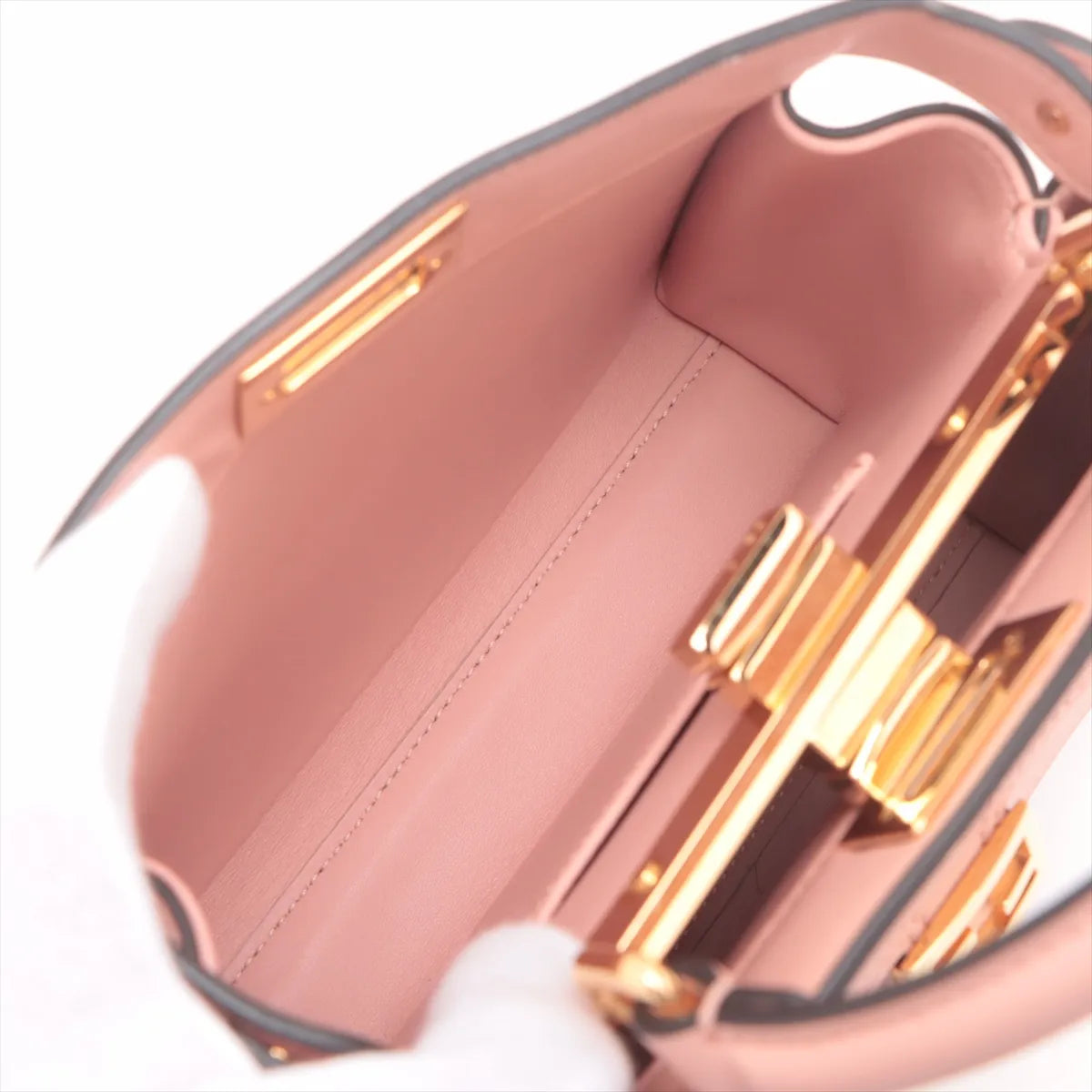 Fendi Mini Peekaboo ISeeU Leather Two-Way Handbag Pink
