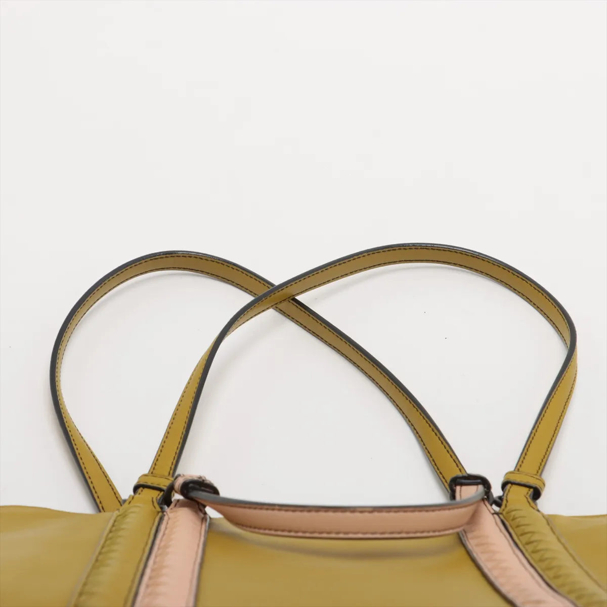 Bottega Veneta Intrecciato Corso Leather Tote Bag Green x Pink