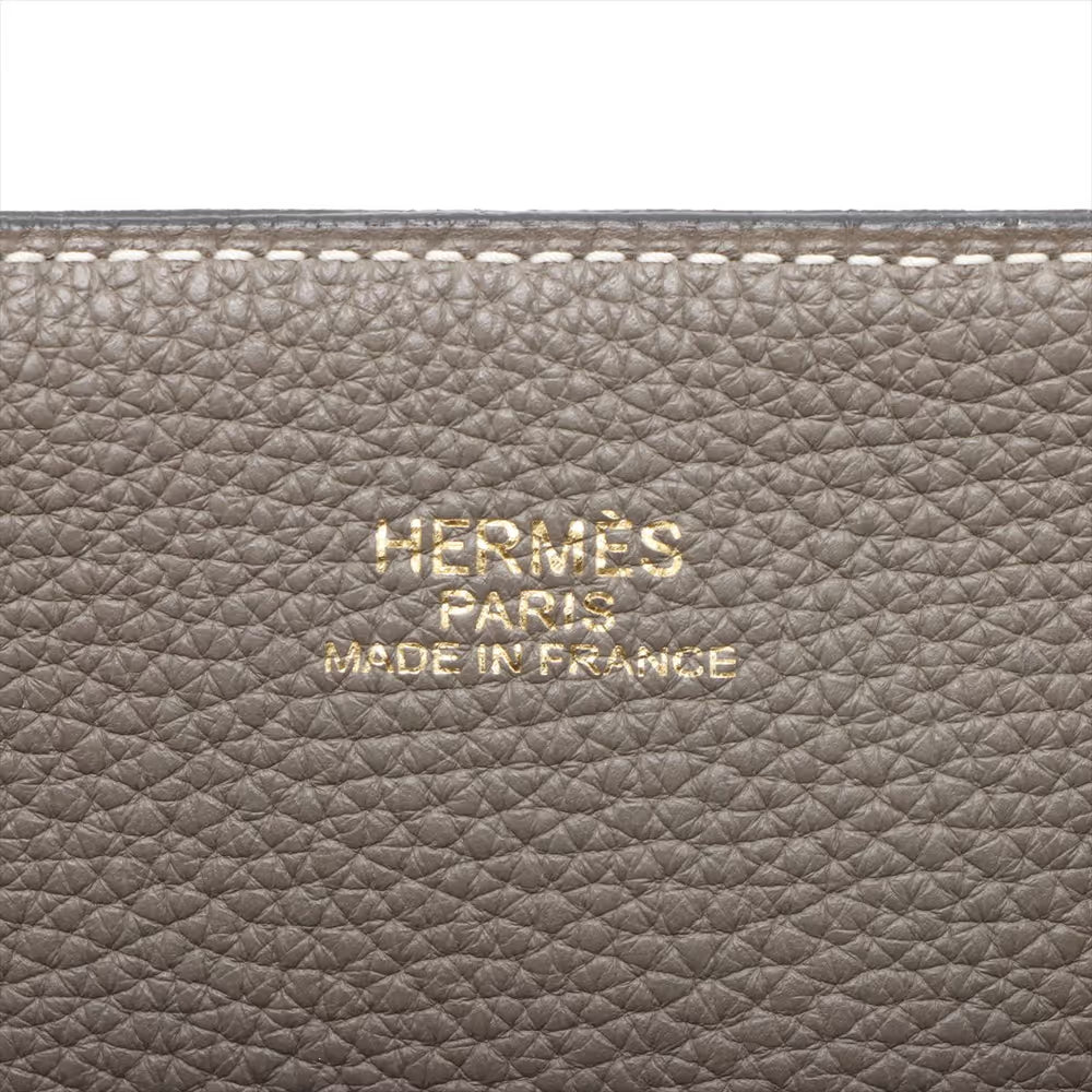 Hermès Double Sens 36 Taurillon Clemence Bleu Nuit x Ethane
