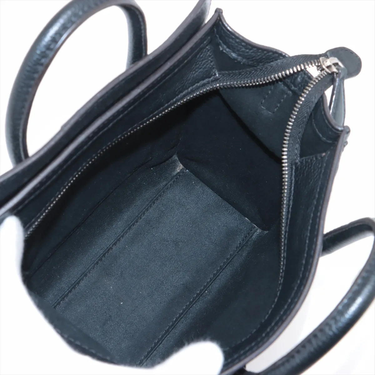 Celine Luggage Nano Shopper Leather Two-Way Handbag Black