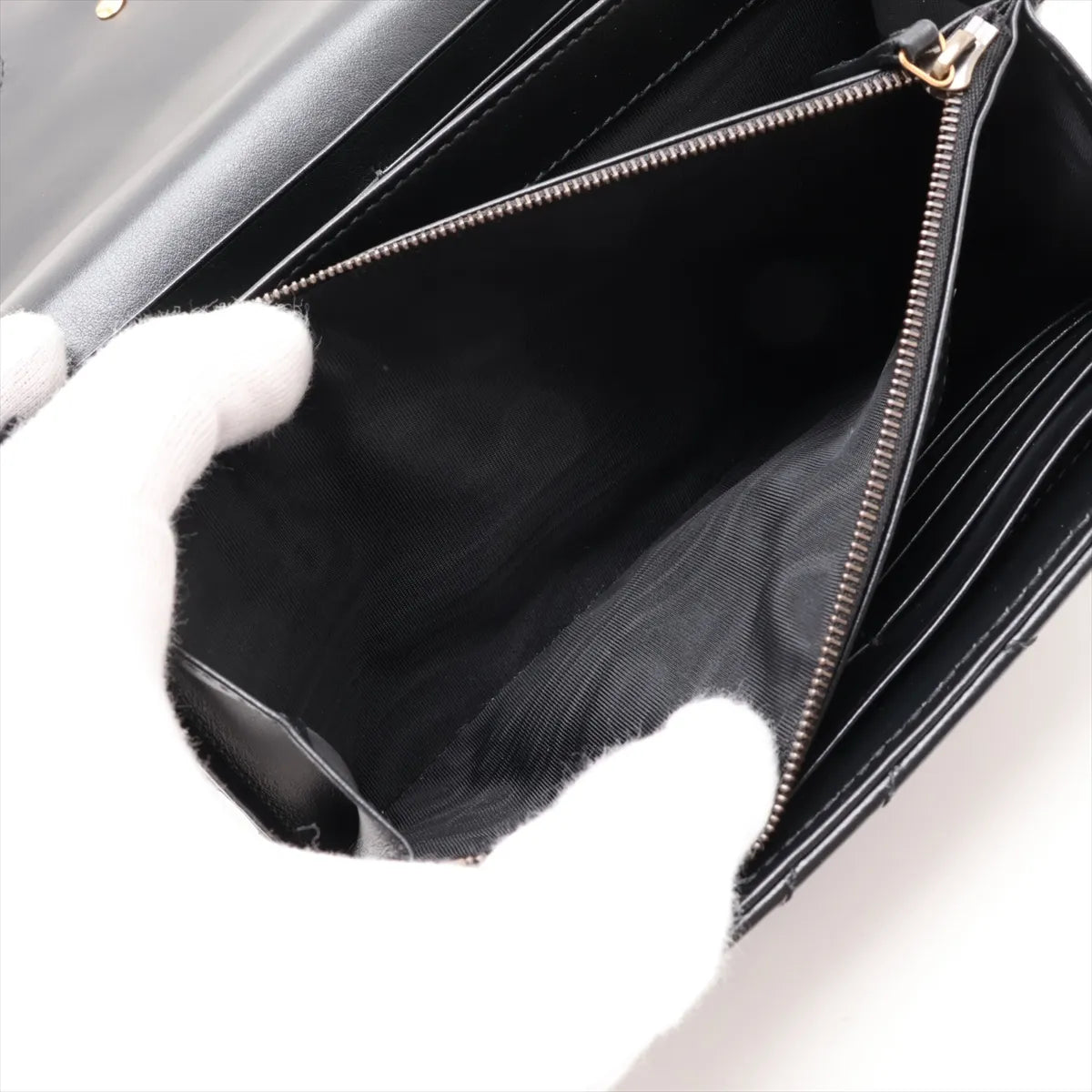 Gucci GG Marmont Leather Wallet on Chain Black