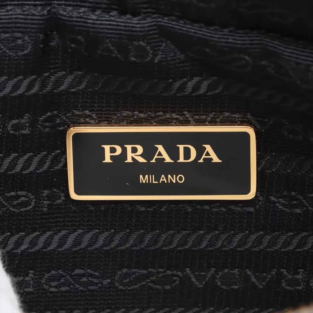 Prada Vitello Daino Leather Shoulder Bag Beige