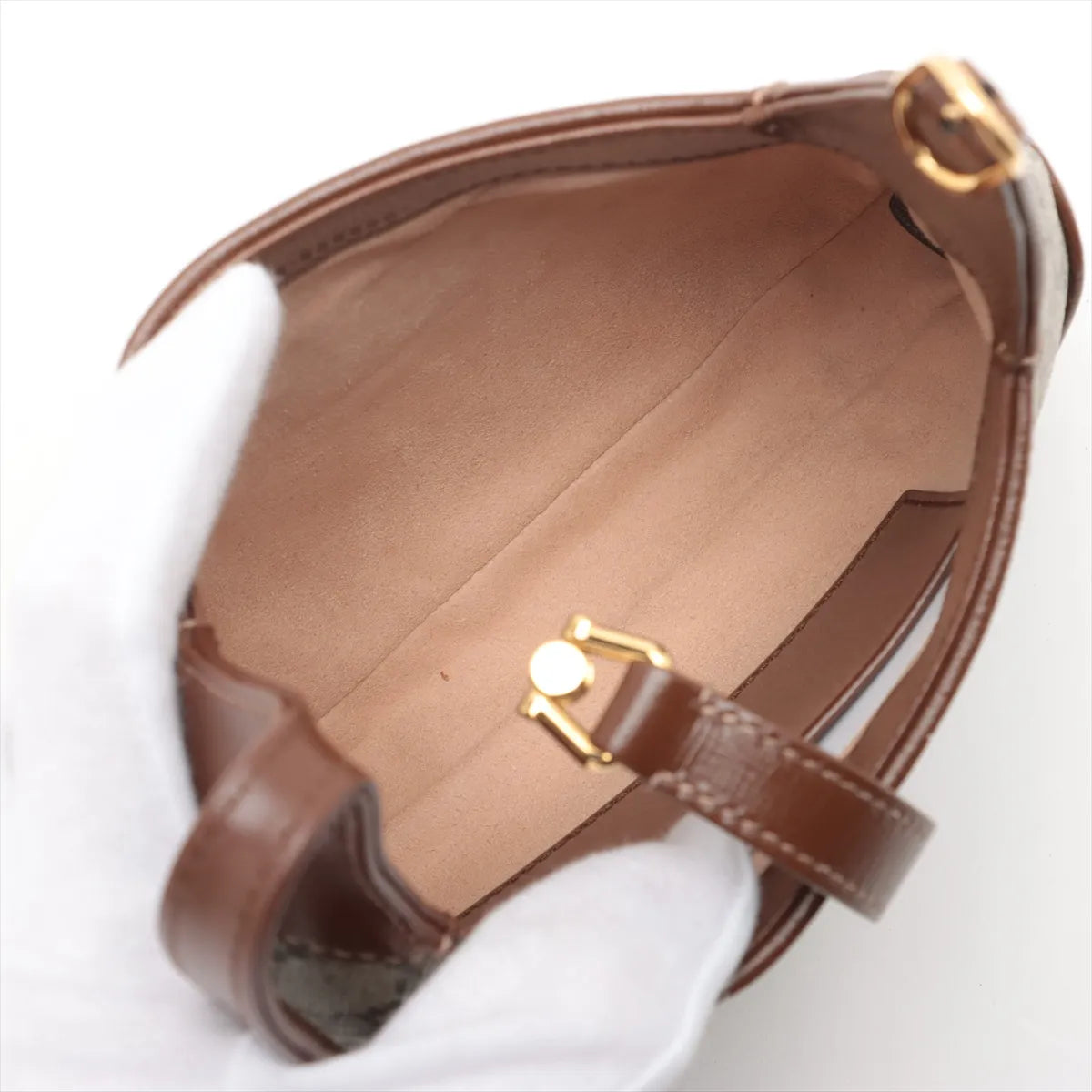 Gucci Jackie 1961 GG Supreme Leather Shoulder Bag Brown