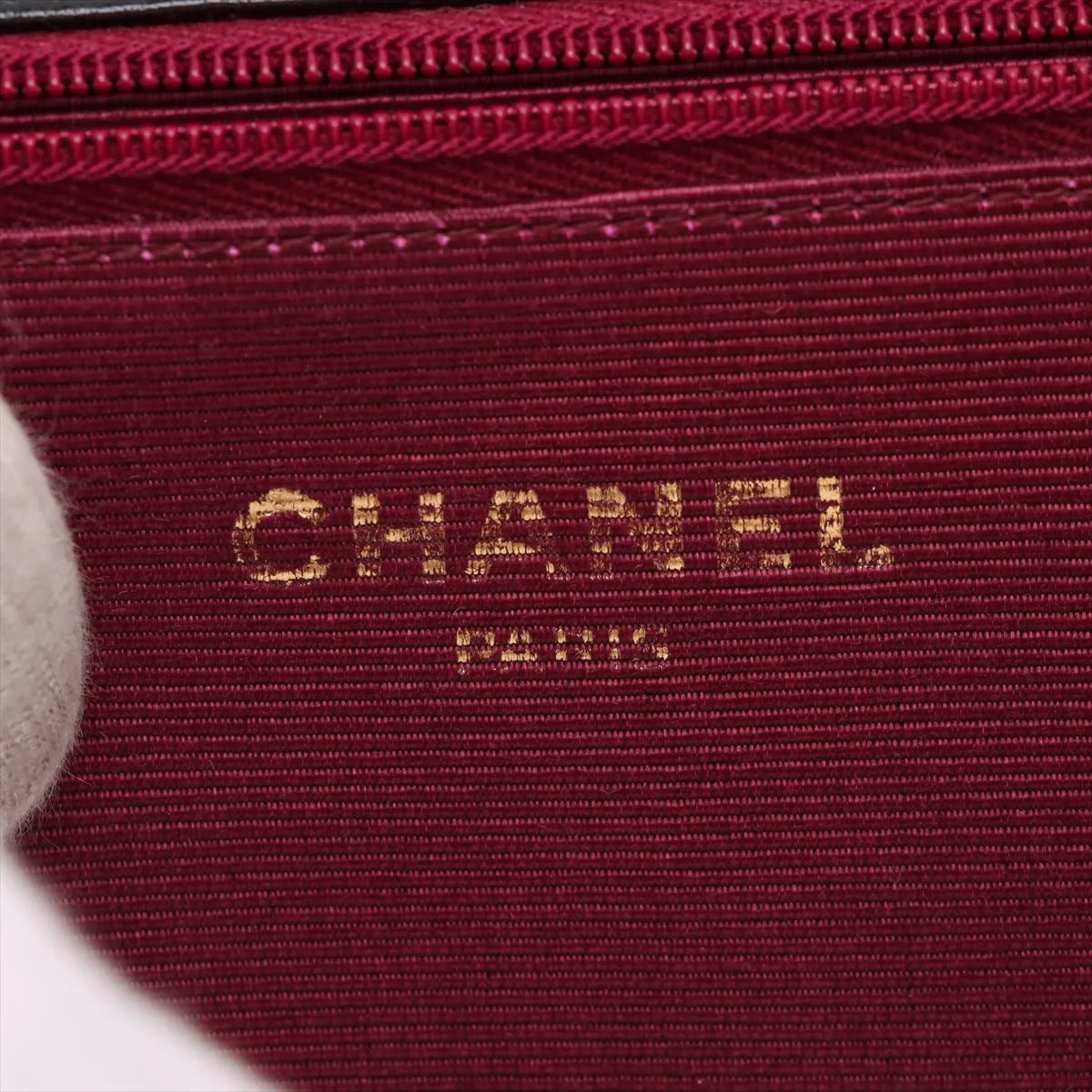 Chanel CC Logo Lambskin Chain Shoulder Bag Black