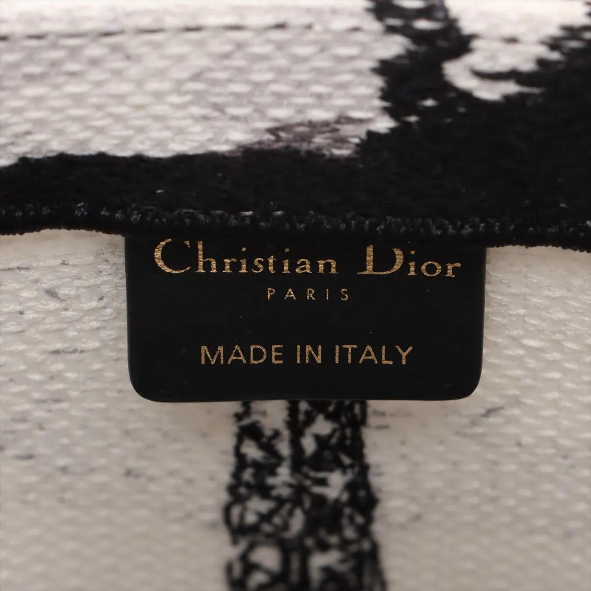 Christian Dior Paris Book Tote Medium Bag White x Black