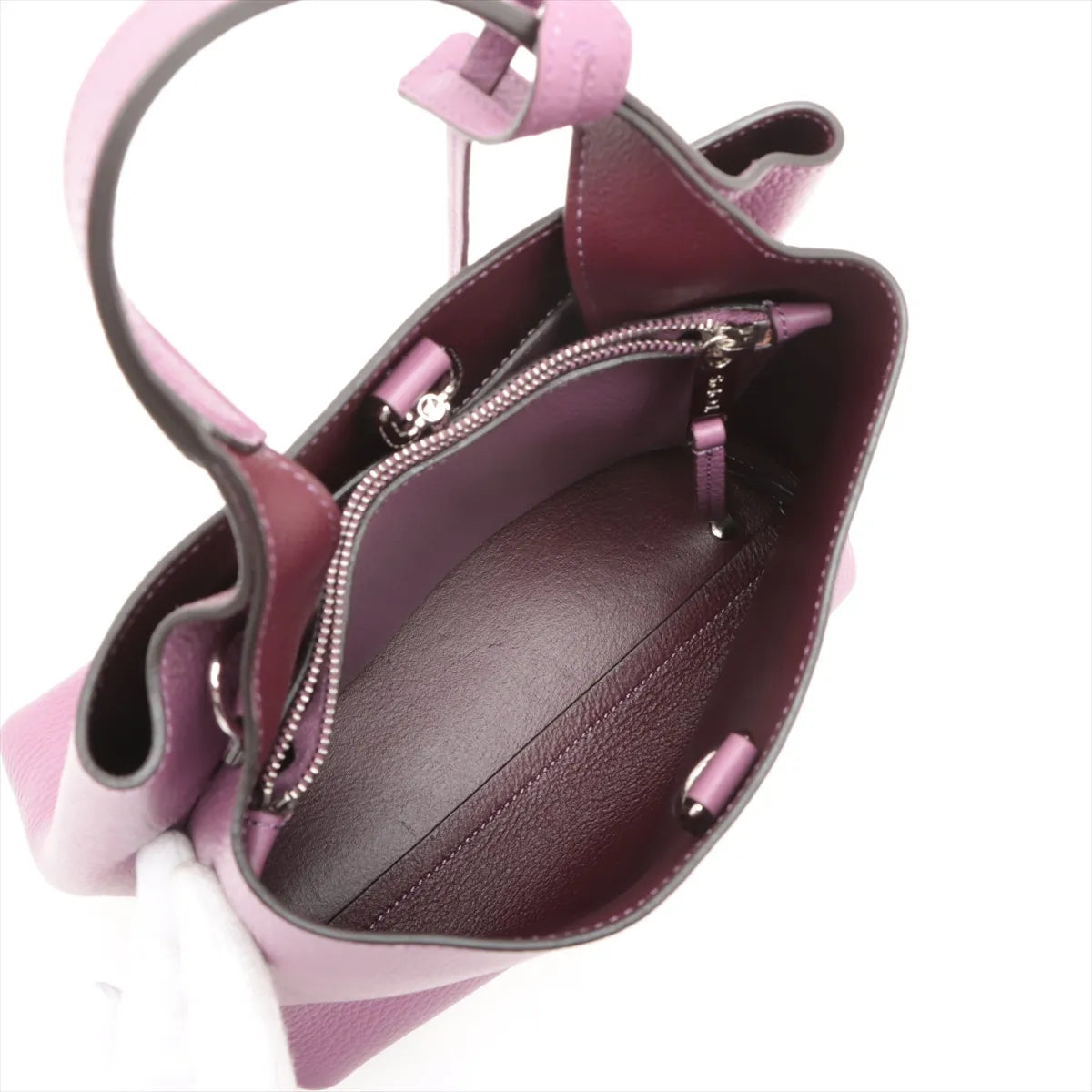 Tod's T Timeless Leather Two-Way Shoulder Bag Purple