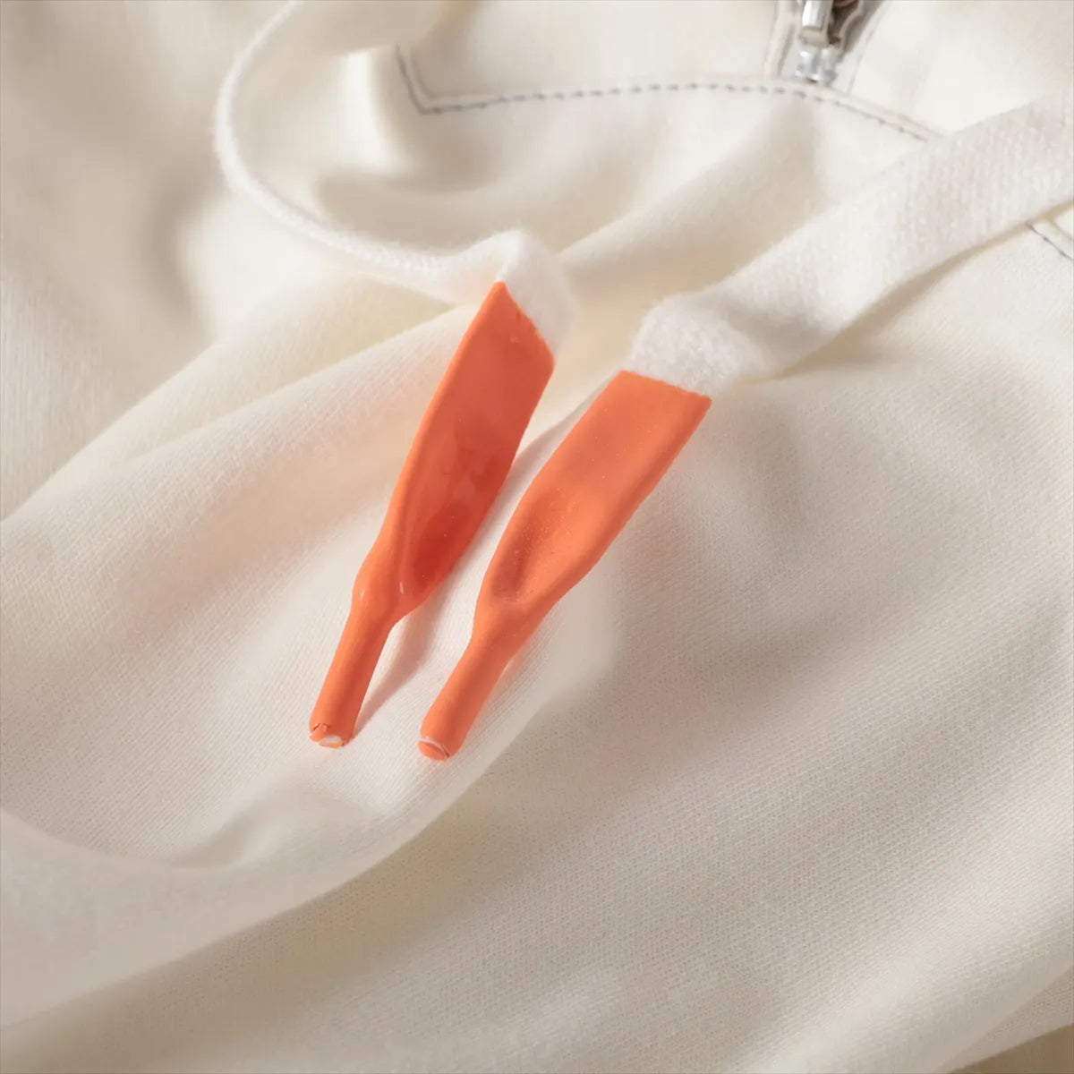 Hermès Cotton Hoodie Short Sleeve Shirt White