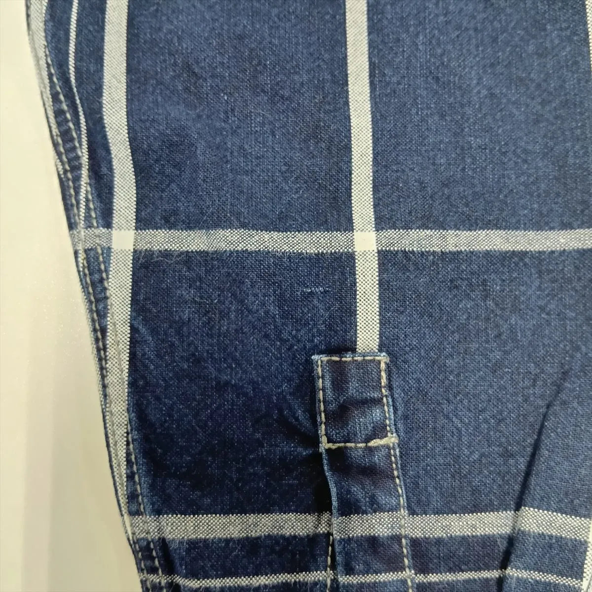Dior Cotton Plaid Long Sleeve Navy Blue Kids