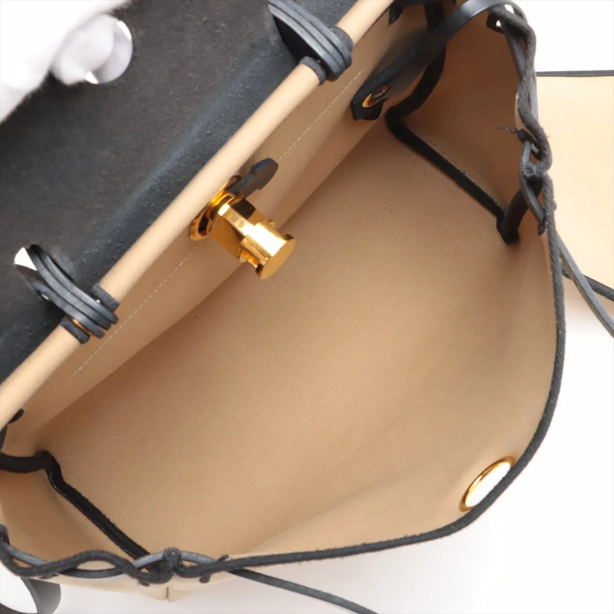Hermès Herbag Zip PM Beige x Black