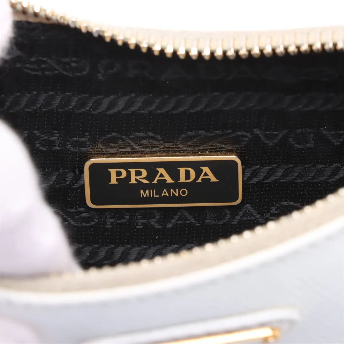 Prada Saffiano Leather Shoulder Bag White — product photo 8
