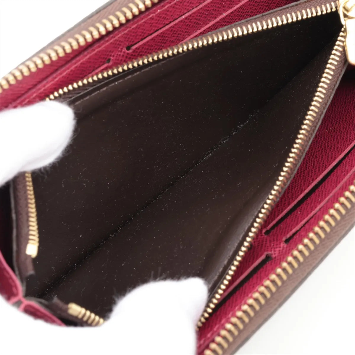 Louis Vuitton Monogram Clémence Zippy Long Wallet Fuchsia