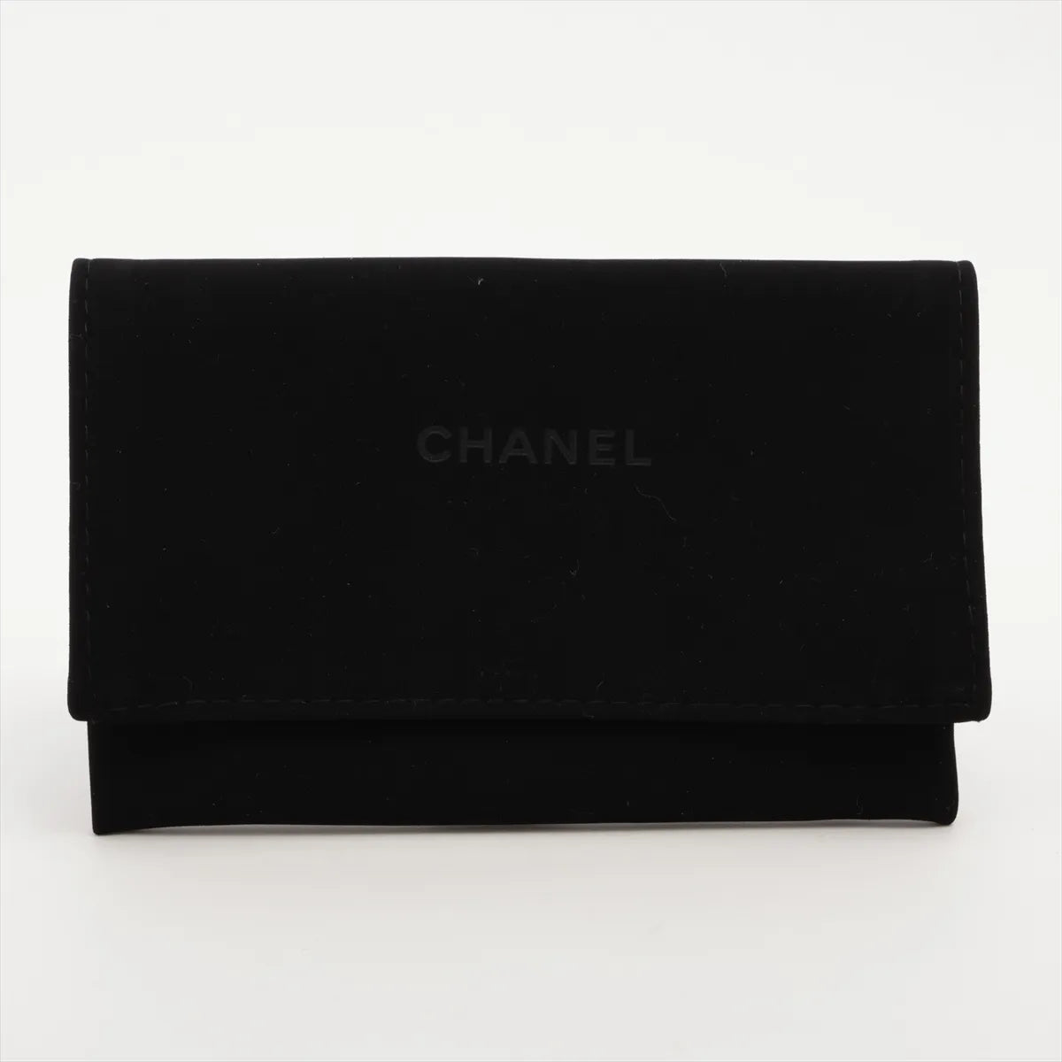 Chanel CC Logo Matelasse Lambskin Card Case Black