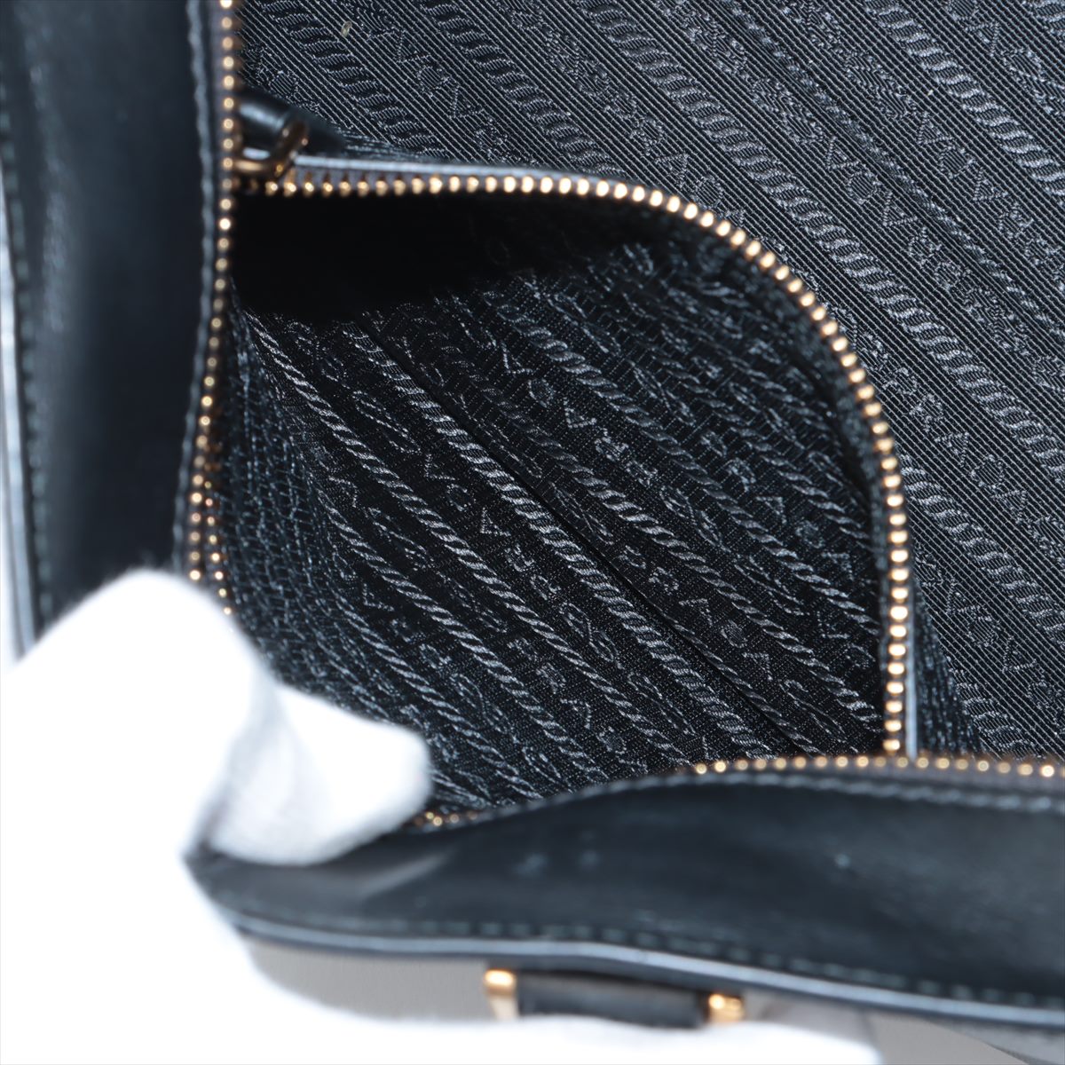 Prada Saffiano Leather Handbag Black