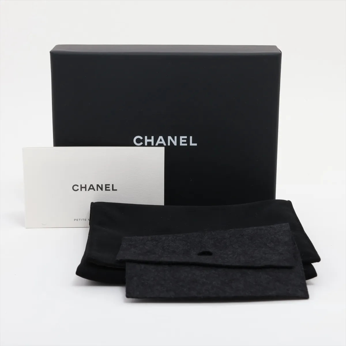 Chanel CC Logo Matelasse Caviar Skin Wallet Black