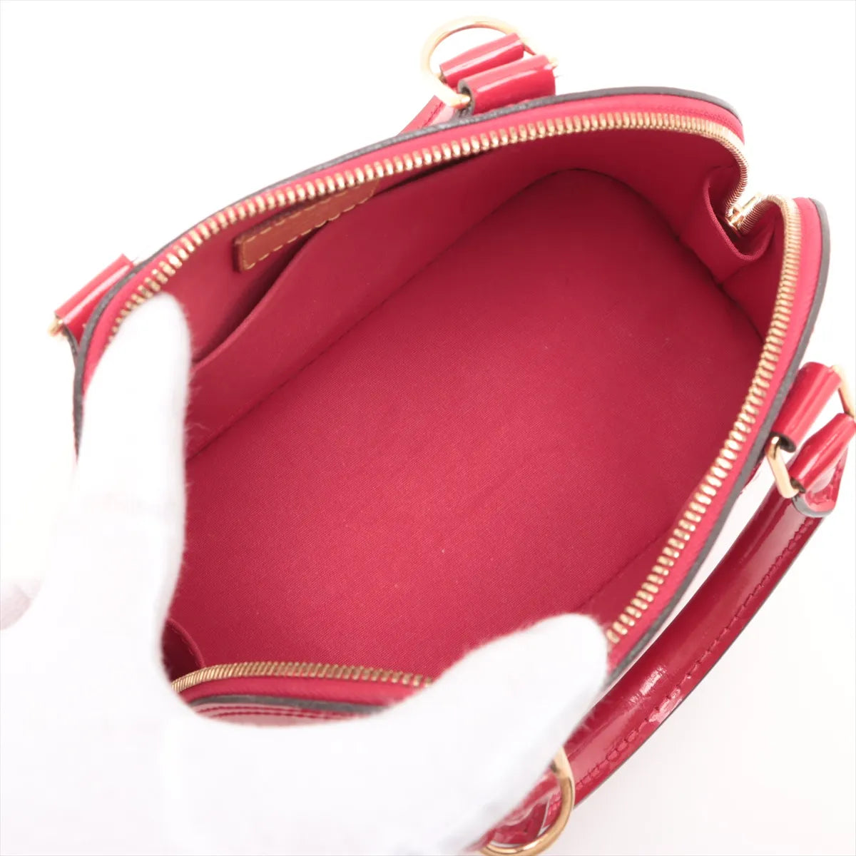 Louis Vuitton Monogram Vernis Alma BB Red