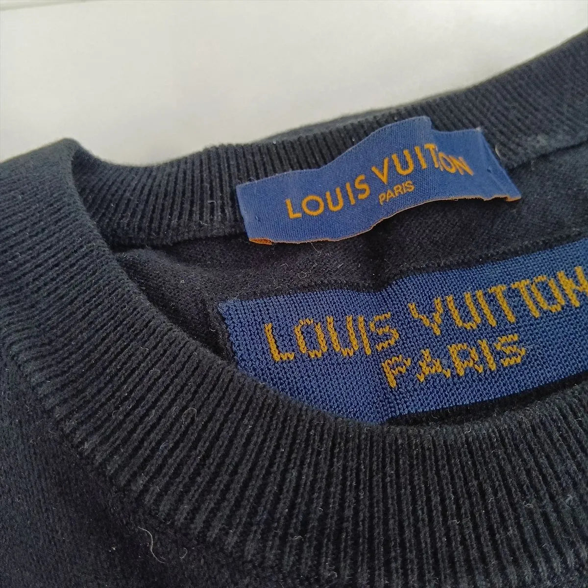 Louis Vuitton Cotton Silk Knitwear T-shirt Black
