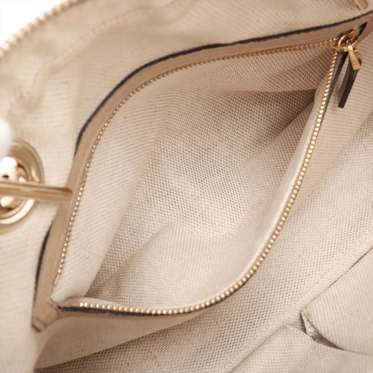 Gucci Soho Leather Chain Shoulder Bag Beige
