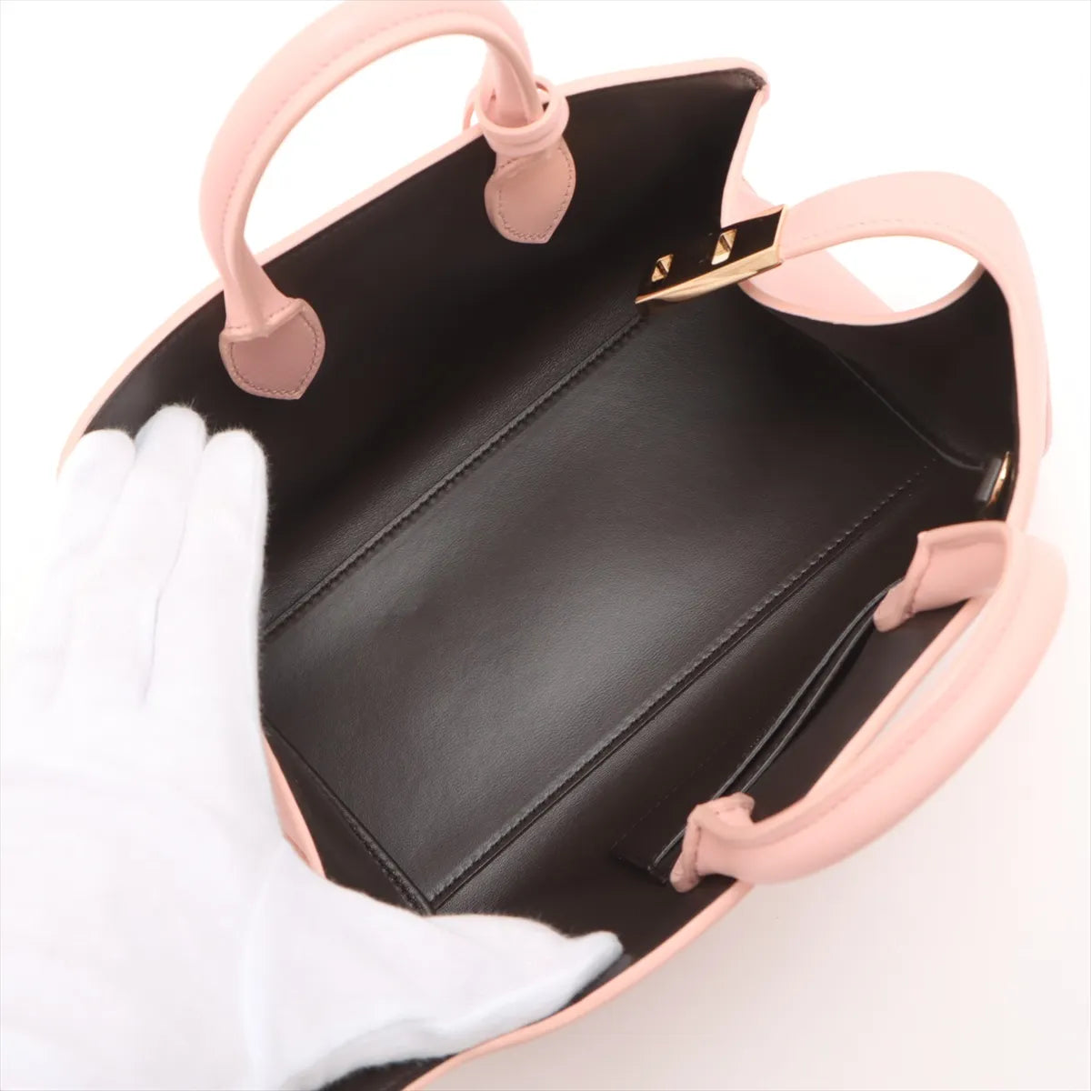 Designer Ferragamo Hug Mini Leather Two-Way Handbag Nylund Pink