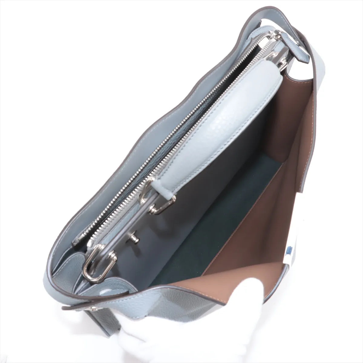 Fendi Peekaboo ISeeU Medium Shoulder Bag Gray