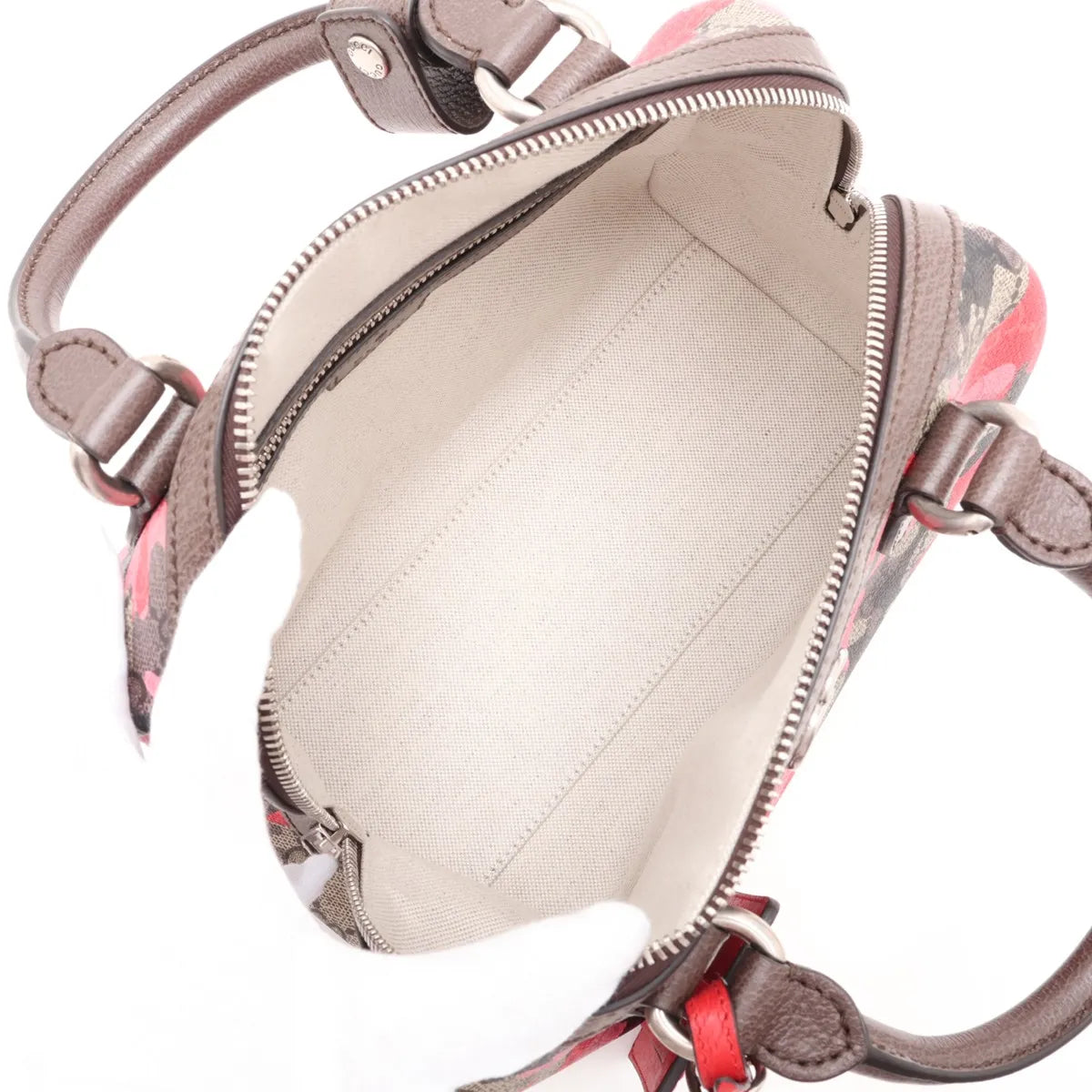 Gucci GG Camouflage Leather Two-Way Shoulder Bag Brown