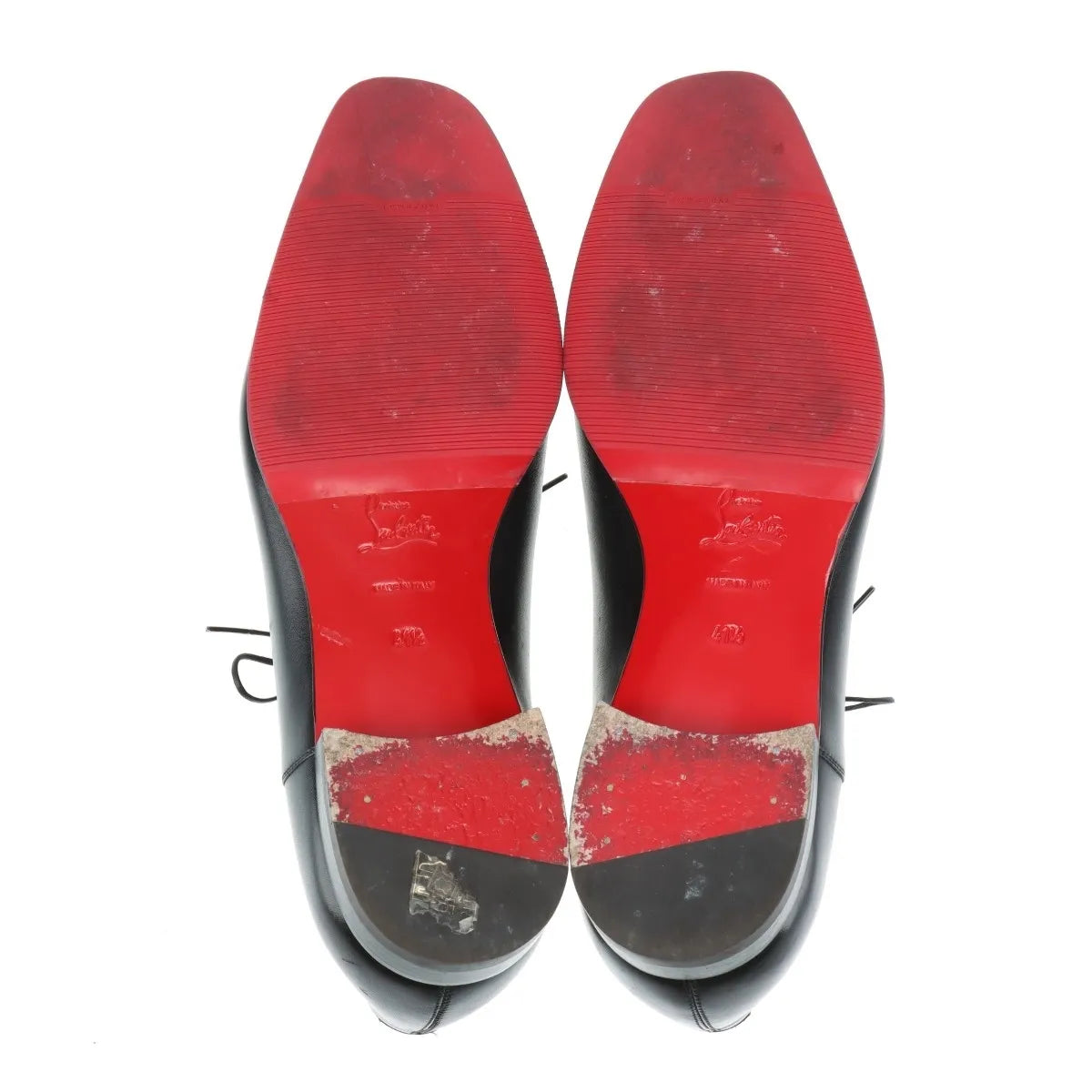 Christian Louboutin Leather Straight Tip Shoes Men's Black