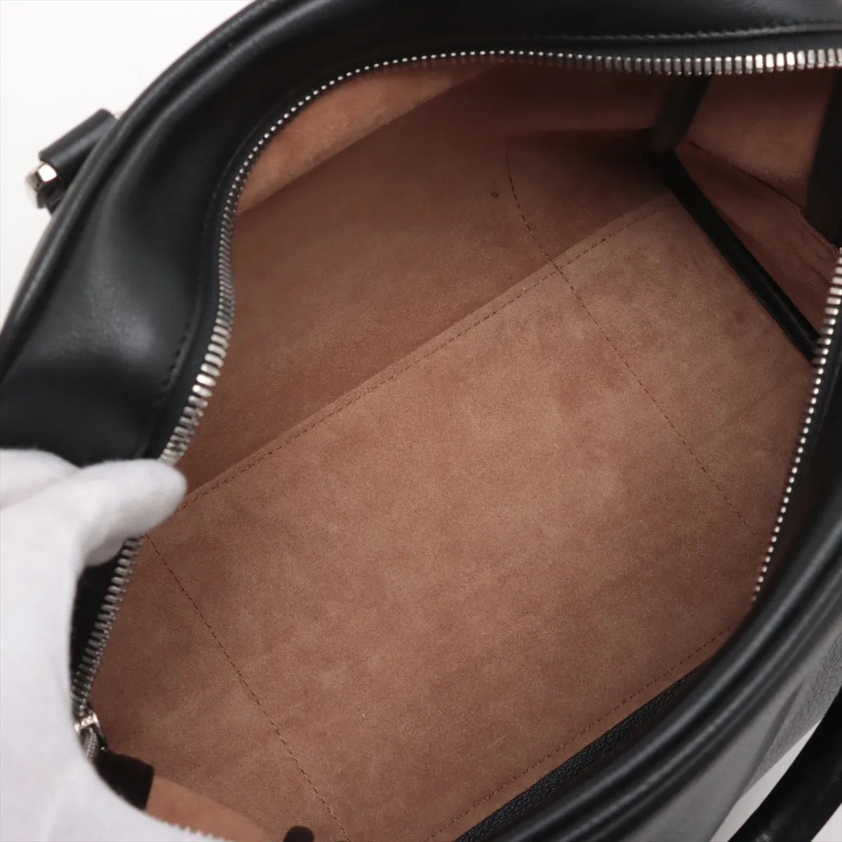 Loewe Amazona 28 Leather Two-Way Handbag Black