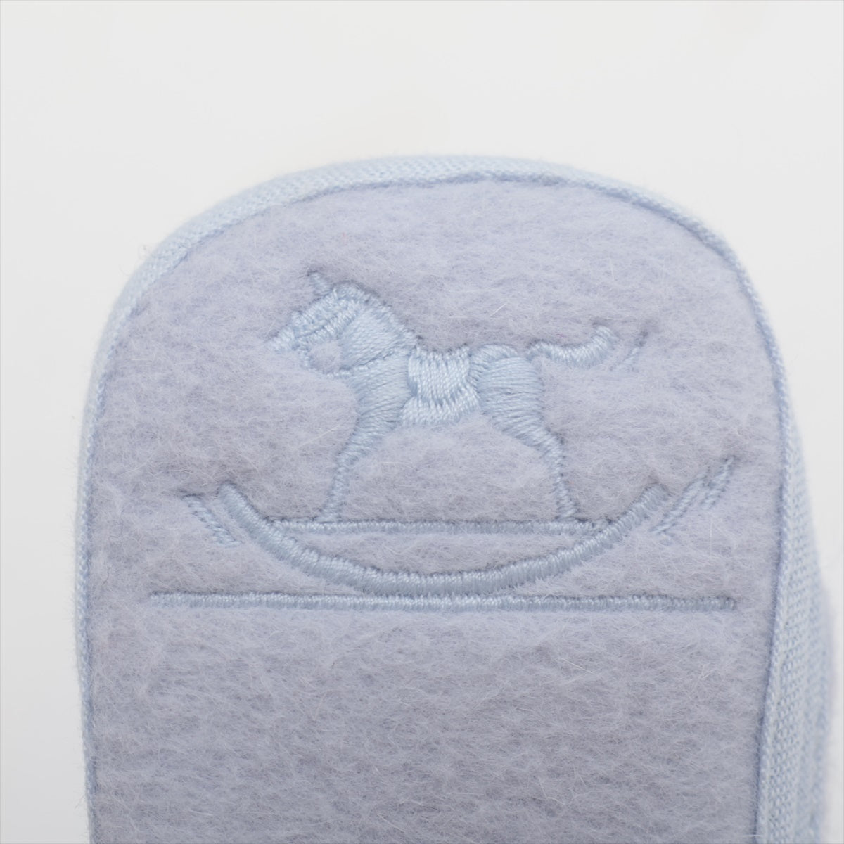 Hermès Wool Angora Baby Shoes Blue