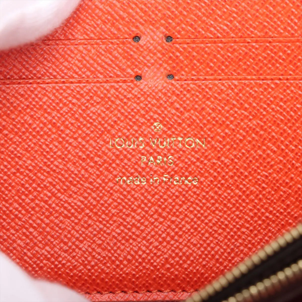 Louis Vuitton Monogram Clemence Wallet Brown x Orange