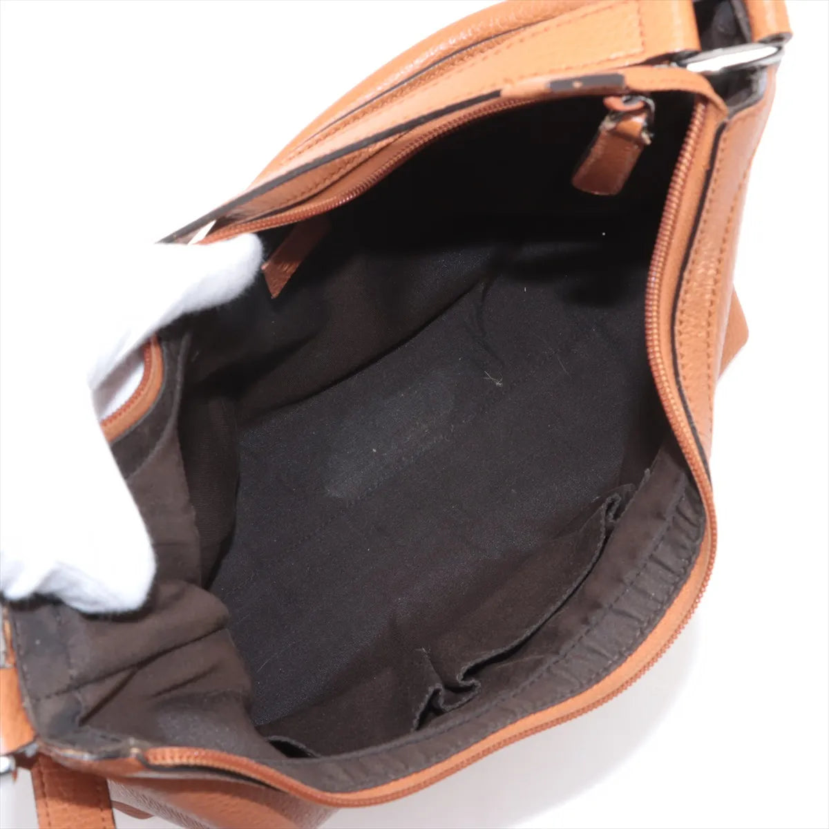 Gucci Leather Hobo Shoulder Bag Brown