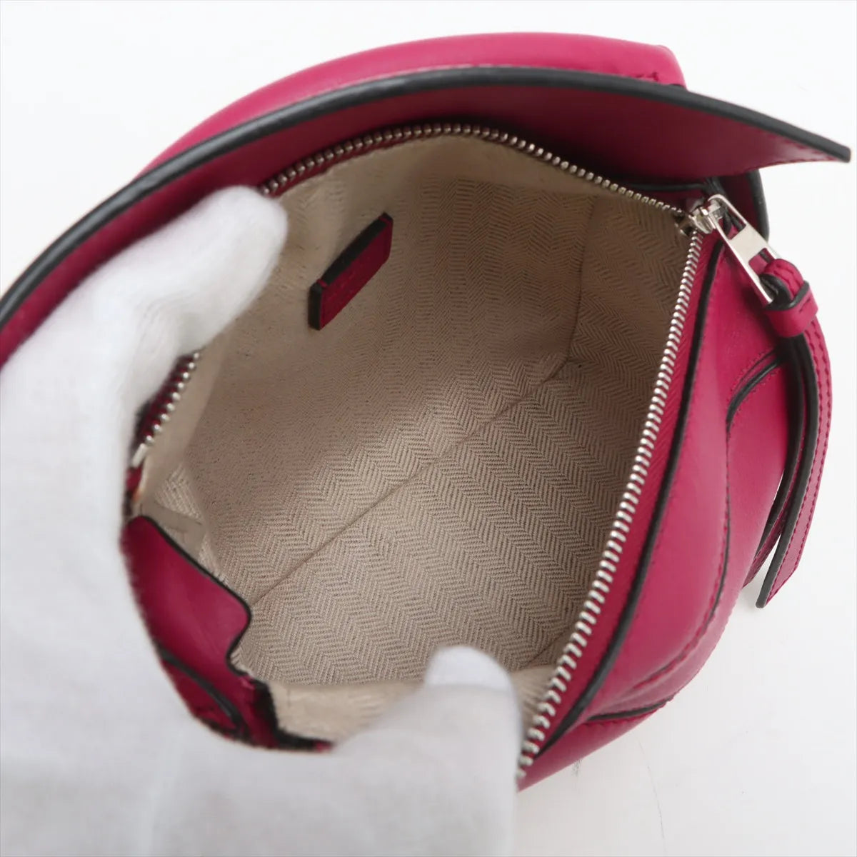 Loewe Mini Puzzle Bag Leather Two-Way Shoulder Bag Bordeaux