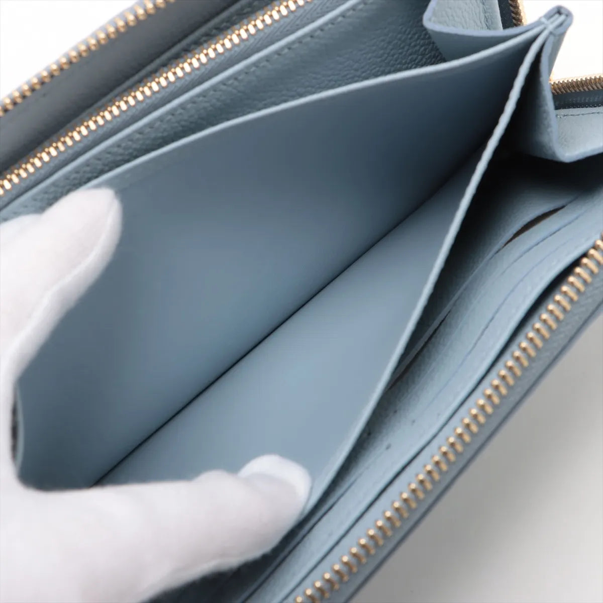 Louis Vuitton Monogram Empreinte Zippy Wallet Washed Blue