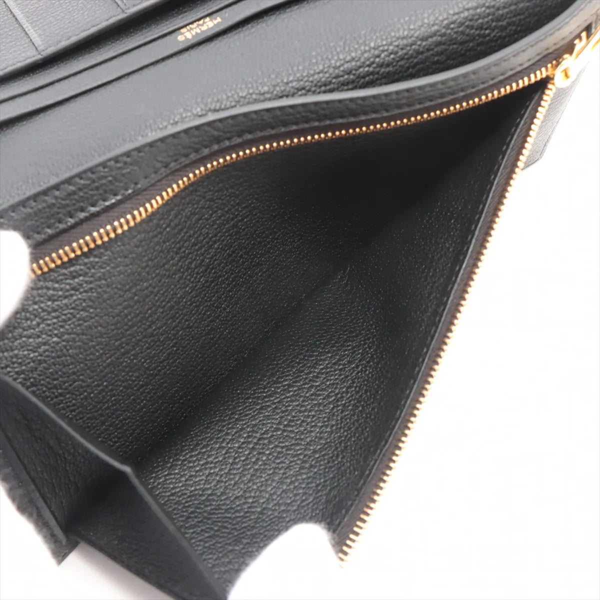 Hermès Bearn Soufflet Chevre Long Wallet Black