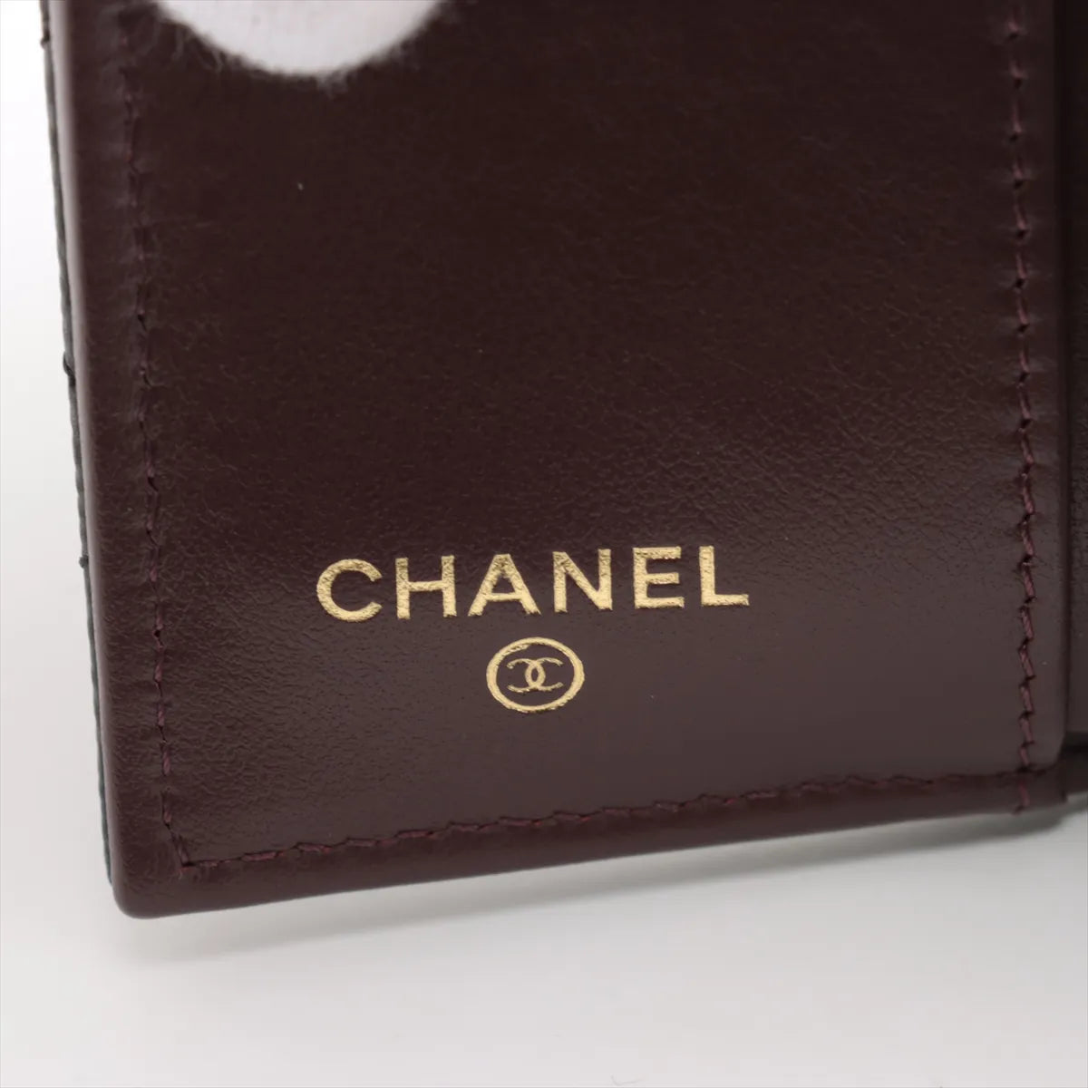 Chanel CC Logo Matelasse Caviar Skin Wallet Black