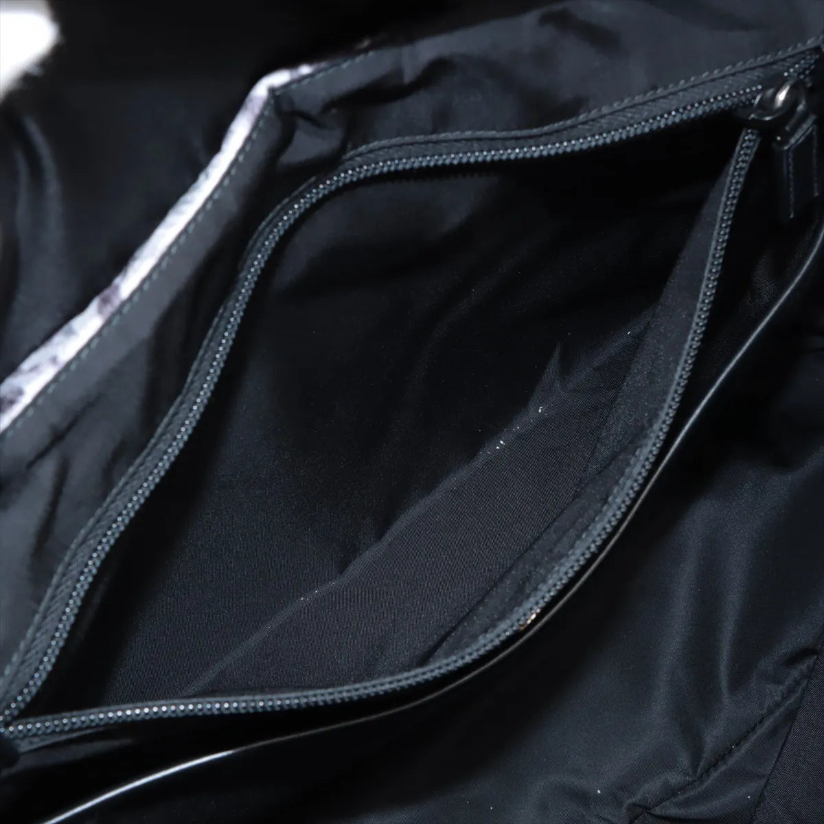 Prada Landscape Painting Re-Nylon Leather Backpack Black x White