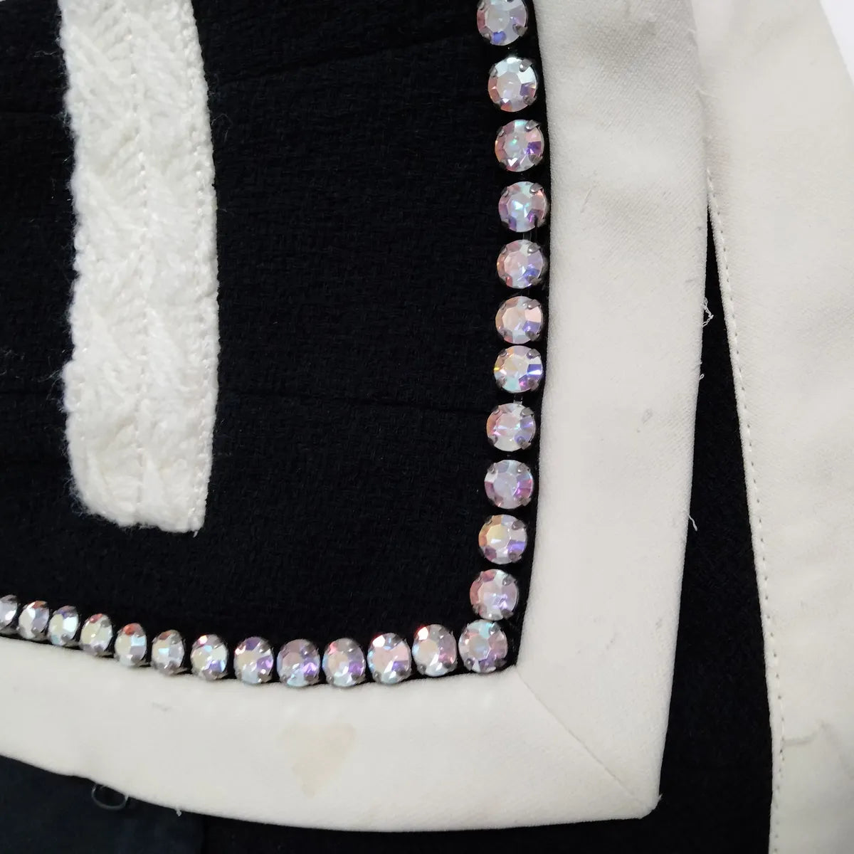 Gucci Ribbon Rhinestone Wool Jackets