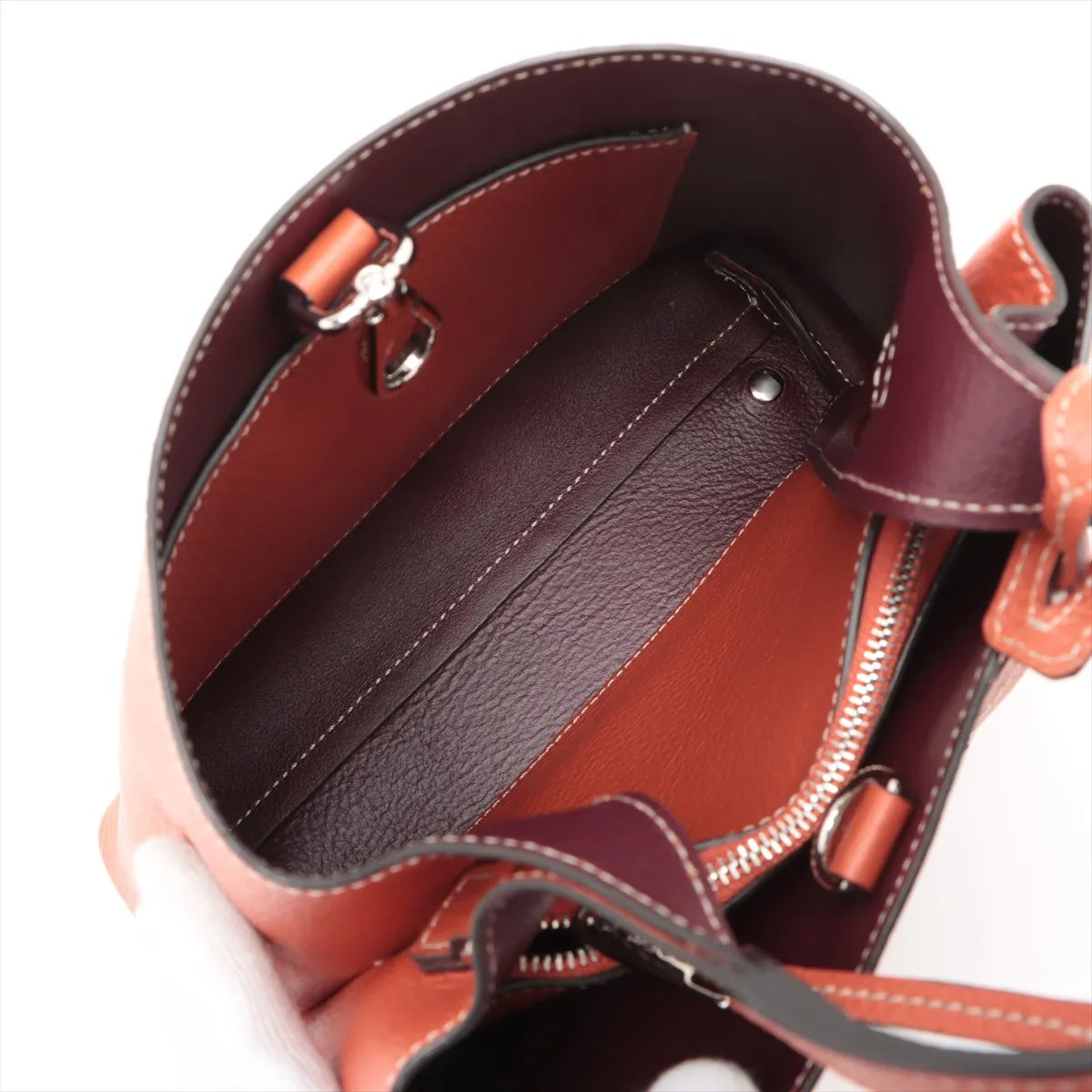 Tod's T Timeless Leather Two-Way Shoulder Bag Orange