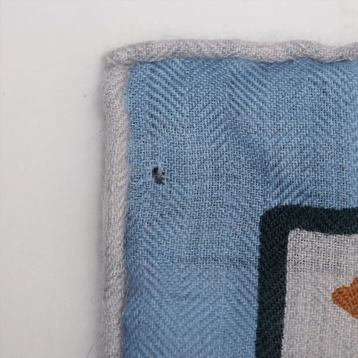 Hermès Carré Géant Rayures D'ete Cashmere & Silk Scarf Blue