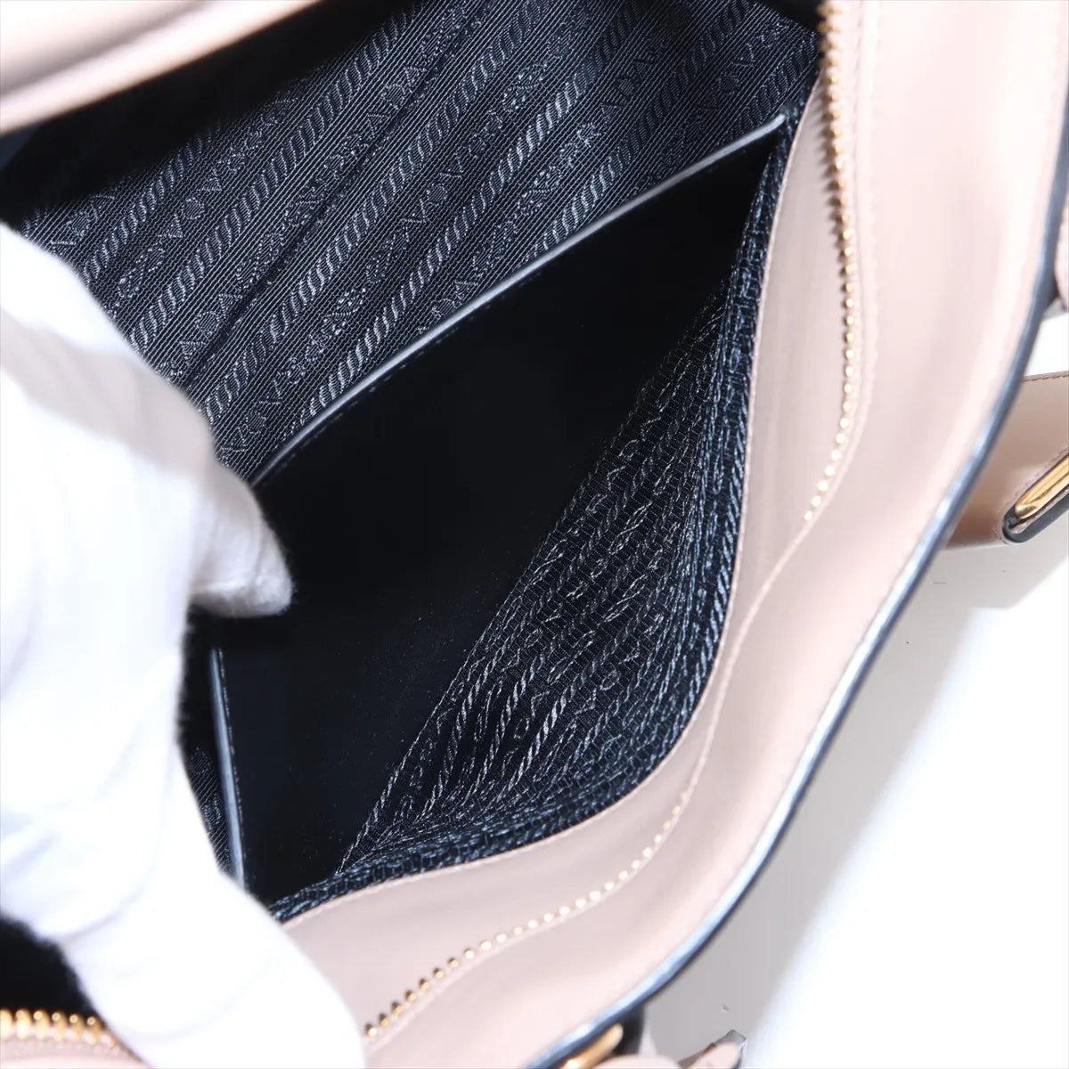 Prada Saffiano Leather Handbag Beige — product photo 9